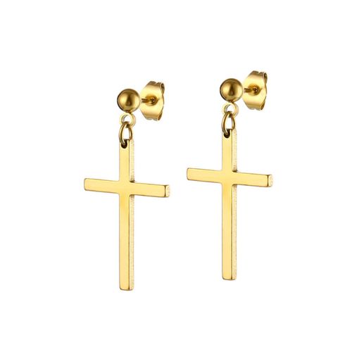 Boucles D'Oreilles Punk Croix Pour Hommes Et Femmes, Pendentif Cartilage Goutte, Hipster, Personnalité, Rock De Rue, Bijoux