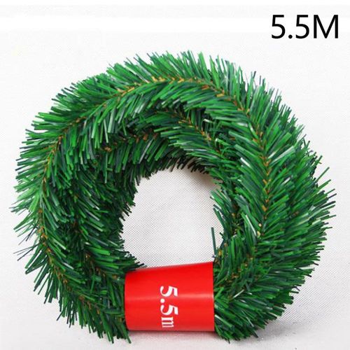 Vigne En Rotin De 5.5m, Aiguille De Pin, Pendentif De Noël, Ornements De Fête De Noël, Guirlandes Suspendues, Feuille Verte De Jardin