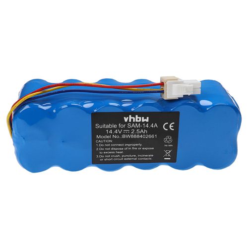 vhbw Batterie compatible avec Samsung Navibot VR5000 robot électroménager (2500mAh, 14,4V, NiMH)
