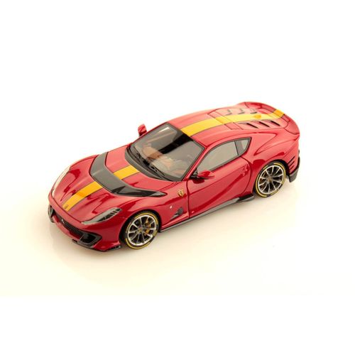 Ferrari 812 Compétition Rouge Course Bande Jaune 1/43 Looksmart-Looksmart