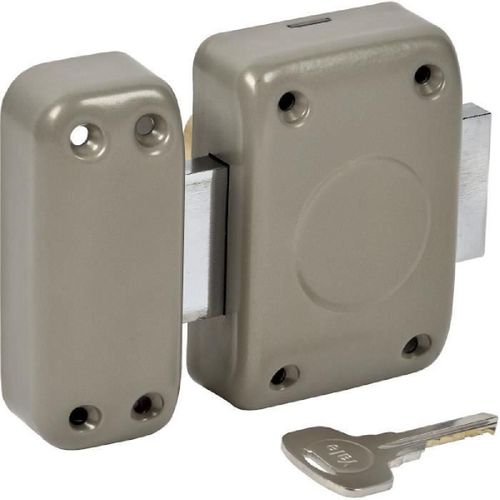 YALE - YV25C-35 Verrou de cave cylindre 5 goupilles diametre 23 mm - longueur 35 mm - 4 clés - beige