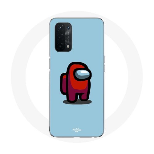 Coque Pour Oppo A54 5g Among Us Jeu Vidéo Fond Bleu