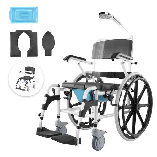 Fauteuil Roulant De Douche-Vevor-440 Mm-Charge 136 Kg-Chaise De Douche Roulante Réglable Avec Frein Pour Personnes Handicapées 