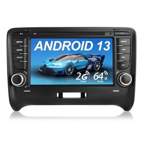 Awesafe Autoradio Android 13 2go+64go Pour Audi Tt Mk2 8j (2006-2012) Avec 7'' Carplay Android Auto Gps Wifi Bt Usb Fm Rds