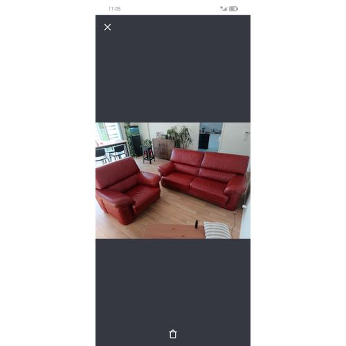Canapé + Fauteuil Cuir