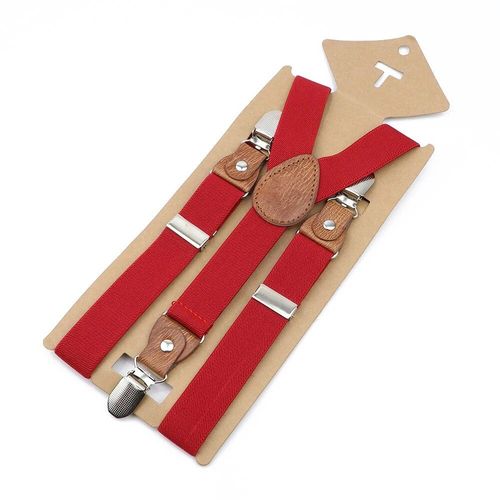 Porte-Jarretelles En Cuir Élastique Pour Enfants,Haute Qualité,Couleur Unie,Rayé,Rouge,Bleu Marine,Bretelles Réglables,Accessoires Scolaires Pour Enfants