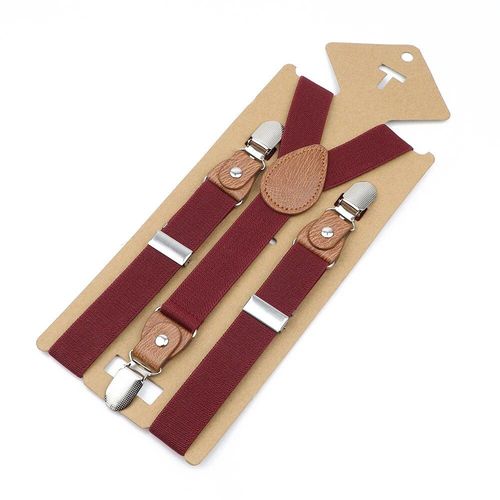 Porte-Jarretelles En Cuir Élastique Pour Enfants,Haute Qualité,Couleur Unie,Rayé,Rouge,Bleu Marine,Bretelles Réglables,Accessoires Scolaires Pour Enfants