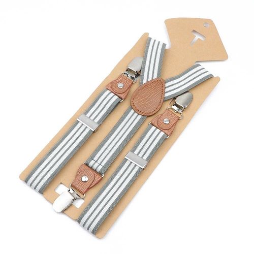 Porte-Jarretelles En Cuir Élastique Pour Enfants,Haute Qualité,Couleur Unie,Rayé,Rouge,Bleu Marine,Bretelles Réglables,Accessoires Scolaires Pour Enfants