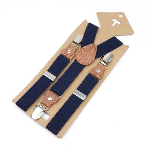 Porte-Jarretelles En Cuir Élastique Pour Enfants,Haute Qualité,Couleur Unie,Rayé,Rouge,Bleu Marine,Bretelles Réglables,Accessoires Scolaires Pour Enfants