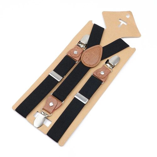 Porte-Jarretelles En Cuir Élastique Pour Enfants,Haute Qualité,Couleur Unie,Rayé,Rouge,Bleu Marine,Bretelles Réglables,Accessoires Scolaires Pour Enfants
