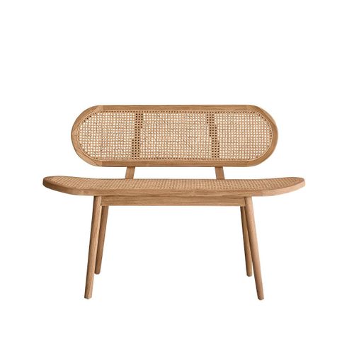 Banc En Teck Massif Et Cannage 120 Cm