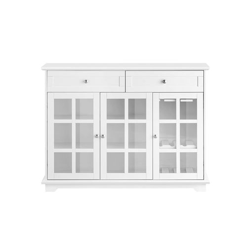 Buffet De Cuisine Avec 2 Portes Effet Bois Blanc