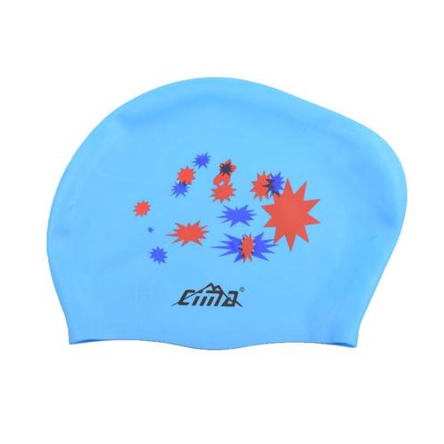 Generic Bonnet de natation élastique en silicone-Chapeau de