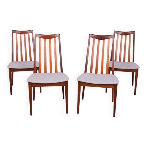 Chaises De Salle  Manger En Teck Par Leslie Dandy Pour Gplan Annes 1960 Lot De 4 Gris