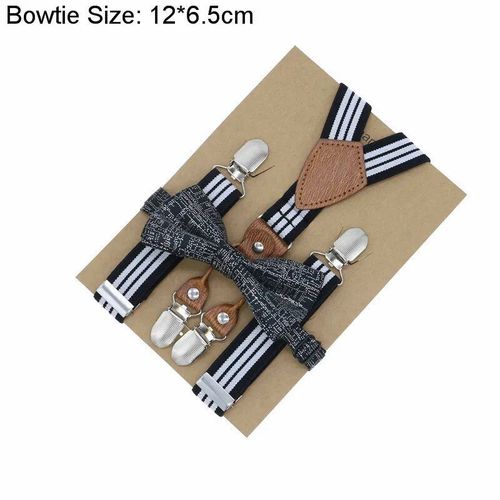 Accessoires De Mariage Pour Garçons,Bretelles Parfaitement Assorties,Motif Noble,N?ud Papillon,Ensemble De Tenues Assorties