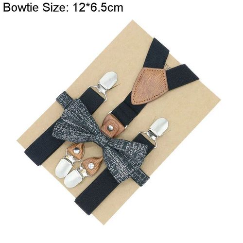 Accessoires De Mariage Pour Garçons,Bretelles Parfaitement Assorties,Motif Noble,N?ud Papillon,Ensemble De Tenues Assorties