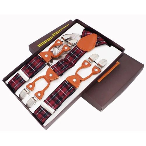 Jierku-Bretelles Pour Homme Avec Boîte À Documents,6 Clips,3.5x120cm,Mode,Cadeau Père/Mari,Jk6c01