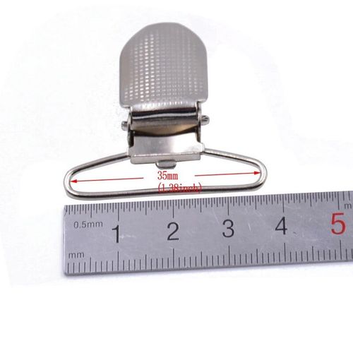 Attache-Tétine En Métal Argenté,5 Pièces/Lot,Clips De Porte-Jarretelles Rond En Plastique,Accessoires De Bricolage 20 25 35mm