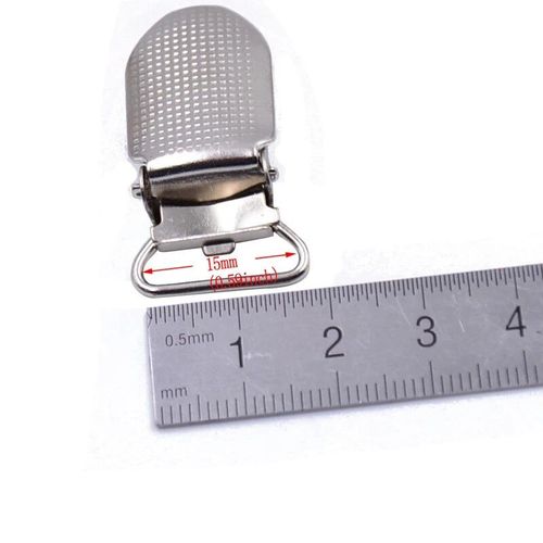Attache-Tétine En Métal Argenté,5 Pièces/Lot,Clips De Porte-Jarretelles Rond En Plastique,Accessoires De Bricolage 20 25 35mm