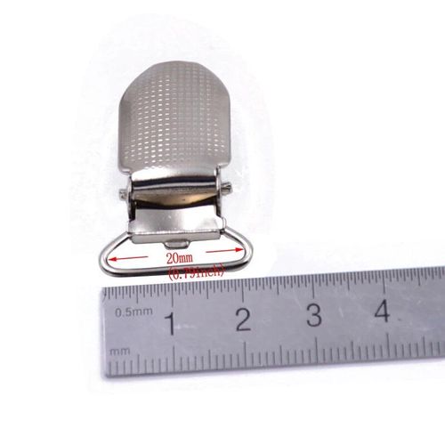 Attache-Tétine En Métal Argenté,5 Pièces/Lot,Clips De Porte-Jarretelles Rond En Plastique,Accessoires De Bricolage 20 25 35mm