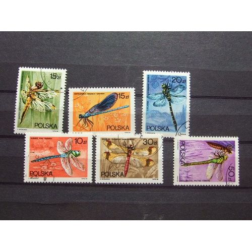 Pologne Polska 1988 Faune Libellule Yvert 2941 / 2946 Fu