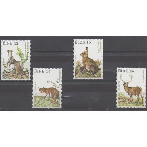 Irlande Timbres Animaux De La Forêt 1980