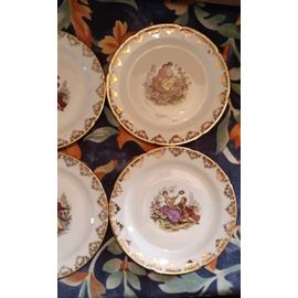 4 Assiettes À Dessert Porcelaine
