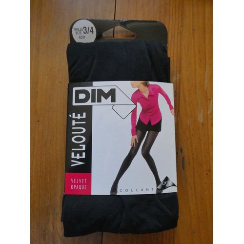 Dim Collant Velouté Velvet Opaque Noir Taille 3-4