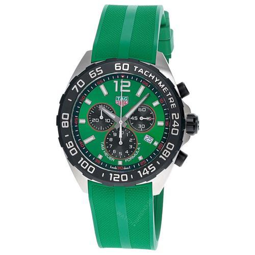 Formula 1 Quartz Chronograph Green Dial Rubber Strap