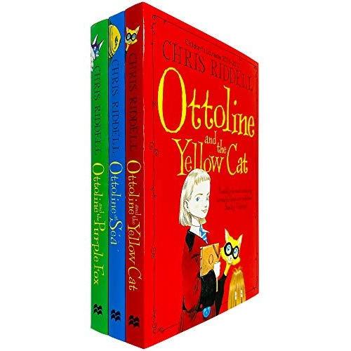 Ottoline Series 3 Books Collection Set By Chris Riddell (Yellow Cat, Sea & Purple Fox)