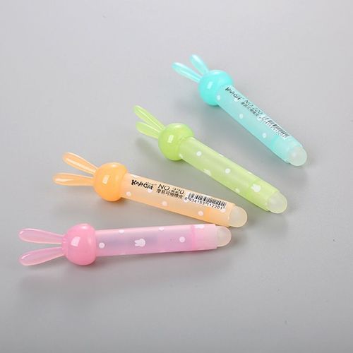 Gomme Lapin Kawaii Pour Stylo Effaçable, Fournitures Scolaires Et De Bureau Mignonnes, Papeterie Cadeau, Livraison Directe