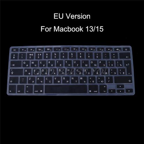 Coque de protection en Silicone pour clavier Apple Macbook Air Pro 13/15, Version européenne, 8 couleurs, livraison directe