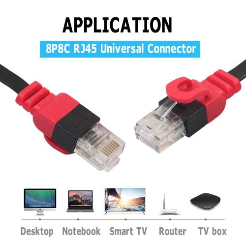 Câble Ethernet CAT6 Lan RJ45 de conception plate, cordon de raccordement pour PS4, Xbox, Smart TV, routeur et ordinateur portable 0.5m/1m/2m/5m