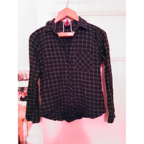 Chemise A Carreaux Verte Foncée/Marine 36 S Primark.