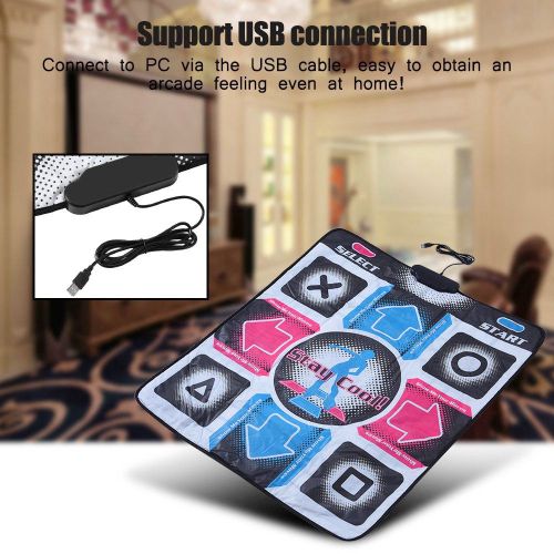 Couverture De Danse Avec Câble Usb Pour Pc, Tapis De Danse Avec Impression De Pieds, Pour Fitness, Équipement Revolution
