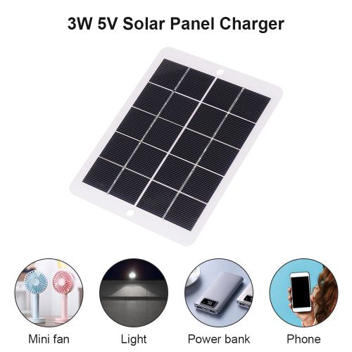 Panneau Solaire Usb Portable 3w 5v, En Polysilicium, Pour Camping, Escalade En Plein Air, Voyage, Bricolage, Chargeur Solaire, Batterie D'alimentation Pour Téléphone
