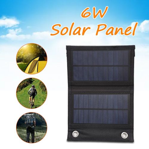 Chargeur De Cellules Solaires D'extérieur, 6w, Sortie Usb 5v, Panneaux Solaires Portables Pour Téléphone Et Lampes, Chargement Avec Mousqueton