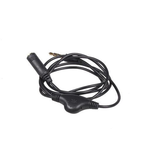 Câble d'extension Audio stéréo mâle/femelle, noir, 1m, 3.5mm, pour écouteurs, câble avec contrôle du Volume