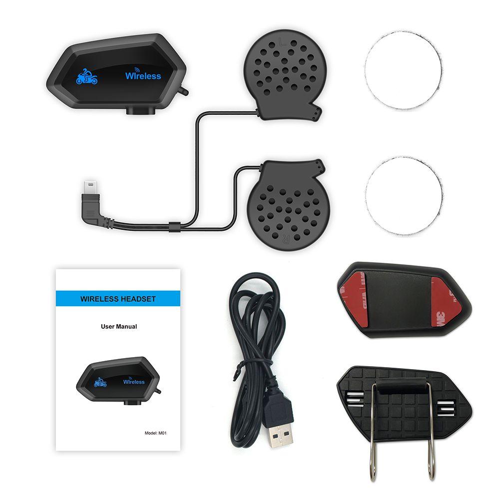 Casque Bluetooth Pour Moto, Casque, Kit D'Appel Mains Libres Sans Fil,  Stéréo, Anti-Interférence, Étanche, Lecteur De Musique[H4184]
