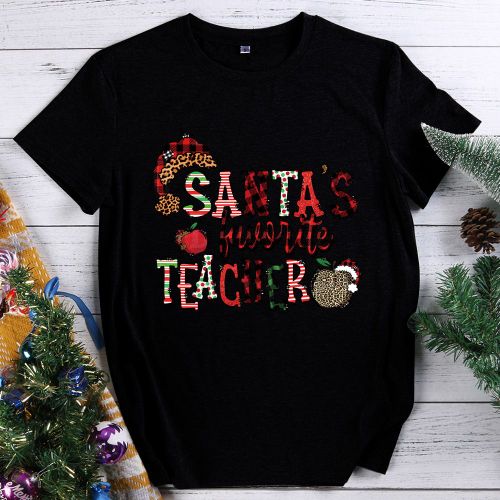 T-Shirt À Manches Courtes Pour Enseignant, Cadeau De Noël Pour Homme Et Femme, Plusieurs Couleurs Au Choix, S-Xxl