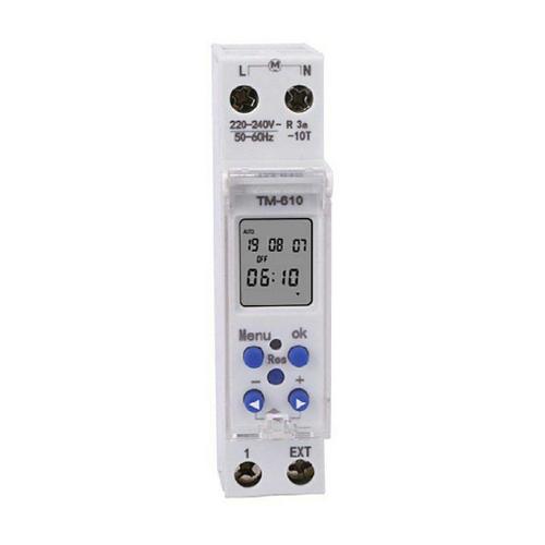 interrupteur de minuterie Programmable TM610, écran LCD, Module unique de  18mm, Rail Din 220V, interrupteur à gâchette externe