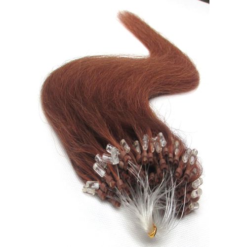 Extensions De Cheveux Pose A Froid Easy Loop 100% Naturels Remy Hair 53cm Roux 
