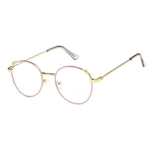 Lunettes Anti Blue Light, Oreilles De Chat - Rose / Or