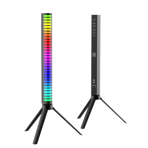 Lumière LED 32 bits RGB à reconnaissance de rythme avec application de contrôle du son, lumière 3D à ramassage de musique activée par la voix, pour la maison et la voiture
