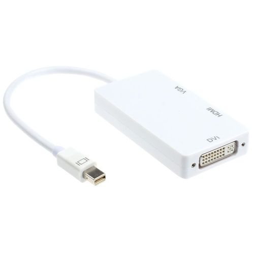 adaptateur Thunderbolt vers DVI VGA HDMI 3 en 1 pour MacBook iMac, prise en charge du Port Mini affichage 1,1 a, entrée double mode