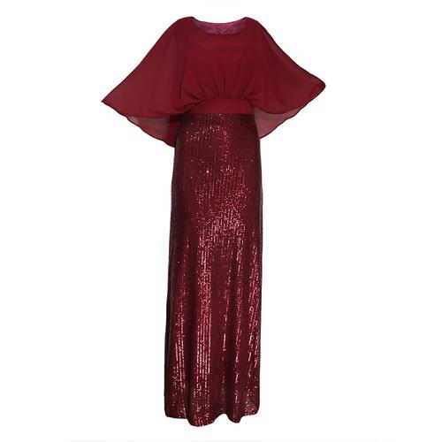 Robe longue africaine paillettes pour femmes tenue de soir e