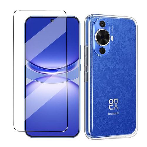 Coque Pour Huawei Nova 12s - Housse Etui Silicone Gel Fine + Verre Trempe - Transparent Tpu