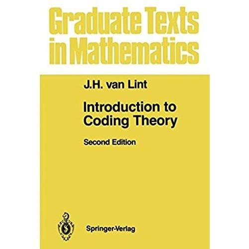 Introduction To Coding Theory (Graduate Texts In Mathematics)