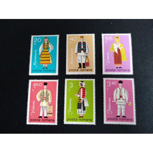 Timbre Roumanie Yt 3197 3202 Séries: Folklore Costumes 1979 ( 130506 )