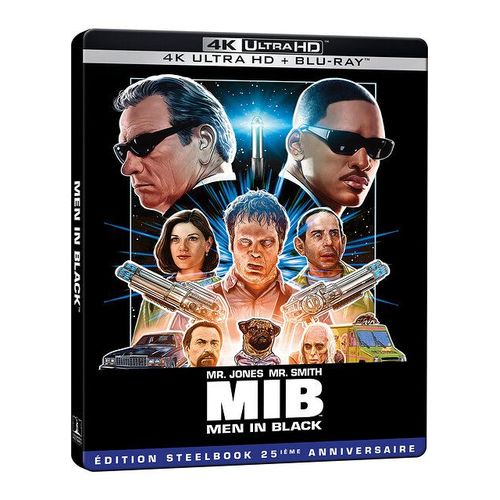 Men In Black - 4k Ultra Hd + Blu-Ray - Édition Boîtier Steelbook 25ème Anniversaire